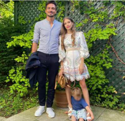 Cathy Hummels with her spouse Mats Hummels and son Ludwig Hummels